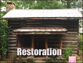Historic Log Cabin Restoration  Richlands, North Carolina